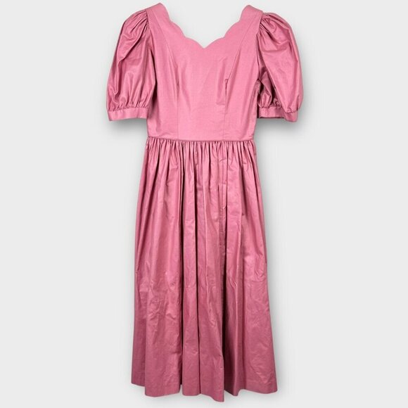Vintage Laura Ashley Tea Length Dress Pink - Picture 10 of 10